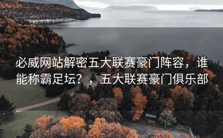 必威网站解密五大联赛豪门阵容，谁能称霸足坛？，五大联赛豪门俱乐部  第2张